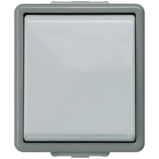Siemens Dark Grey Light Grey 2 Way 1 Gang Surface Mount Light Switch 25V 10A Gloss Finish DELTA 5TA4706