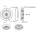 Essentra Round Anti-Vibration Mount, 38.1 mm OD, 8 mm Height Thermoplastic Elastomer Screw Mount SVF-1