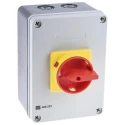 RS PRO 4-Pole DIN Rail Isolator Switch IP65, 63A, 22 kW, 3-Phase, Red Handle IP65