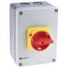 RS PRO 4-Pole DIN Rail Isolator Switch IP65, 63A, 22 kW, 3-Phase, Red Handle IP65