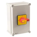 RS PRO 6-Pole DIN Rail Isolator Switch, Red Handle, IP65, 40A, 15 kW IP65