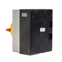 RS PRO 4-Pole DIN Rail Isolator Switch IP65, 25A, 11 kW, 3-Phase, Red Handle, DIN Rail Mount IP65 IP Rating IP65