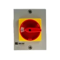 RS PRO 4-Pole DIN Rail Isolator Switch IP65, 25A, 11 kW, 3-Phase, Red Handle, DIN Rail Mount IP65 IP Rating IP65