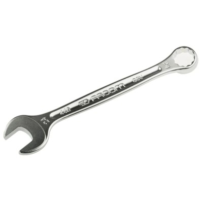 Facom Combination Spanner 24 mm Satin Chrome Alloy Steel 267mm Overall Length 12-Point 15° Offset Angle 440.24