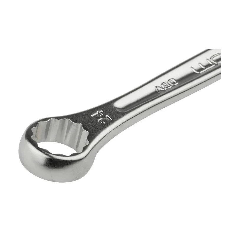 Facom Combination Spanner 24 mm Satin Chrome Alloy Steel 267mm Overall Length 12-Point 15° Offset Angle 440.24