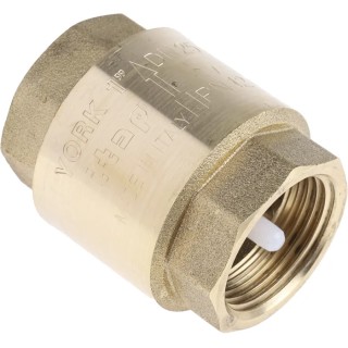 RS PRO Brass Threaded Single Check Valve 1 in BSPP 12 bar 486-164