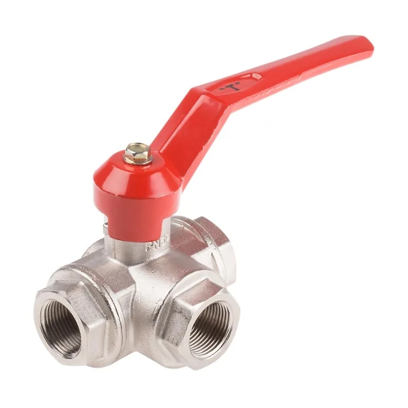 RS PRO Brass Threaded 3-Way Reduced Bore Ball Valve BSPP 3/4 in 45 bar 486-287