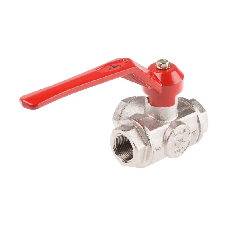RS PRO Brass Threaded 3-Way Reduced Bore Ball Valve BSPP 3/4 in 45 bar 486-287