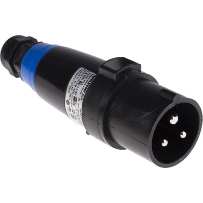 Emerson Appleton Industrial Power Connector 2P+PE Cable Mount IECEx/ATEX IP66 Blue 16A 200, 250V ac 