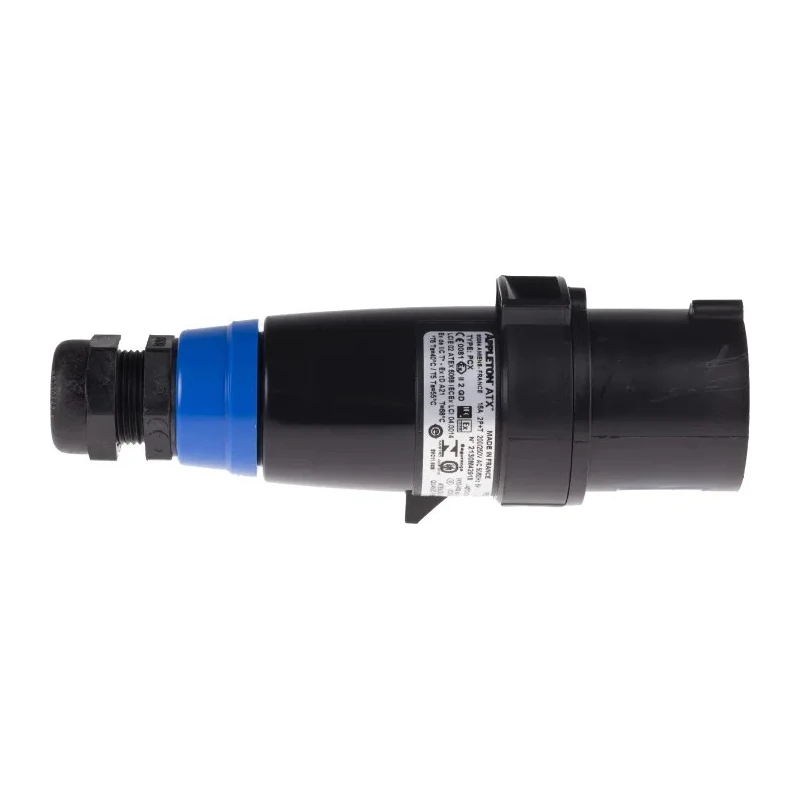 Emerson Appleton Industrial Power Connector 2P+PE Cable Mount IECEx/ATEX IP66 Blue 16A 200, 250V ac 