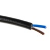 RS PRO 2 Core Power Cable Black 0.75mm² PVC Insulated 100m 70°C 491-926