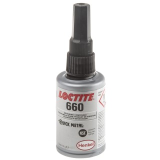 Loctite Grey Quick-Metal 660 High Strength Retaining Compound Gel Bottle 50 ml 150°C -55°C 229232