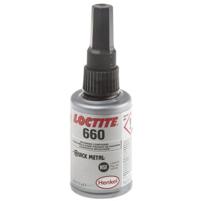 Loctite Grey Quick-Metal 660 High Strength Retaining Compound Gel Bottle 50 ml 150°C -55°C 229232