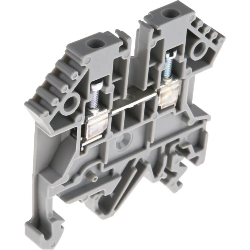 RS PRO Feed Through Terminal Block Grey 0.2 to 2.5 mm² 1-Level Screw Terminal 800V 24A 501-639
