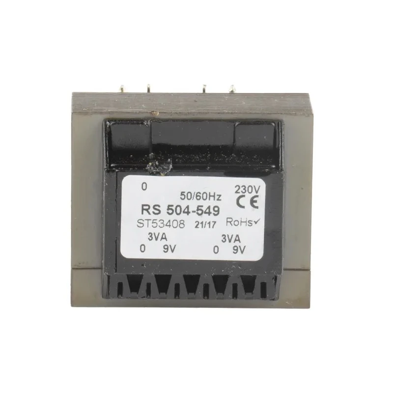 RS PRO PCB Transformer 5 to 24 V AC 2 Output Through Hole, 230 V AC Primary, 12 VA Power, Dual Secondary Winding 504-549