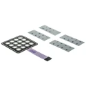 APEM 16 Key Silver Membrane Keypad 4x4 Layout Polycarbonate Actuators AC3561