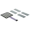 APEM 16 Key Silver Membrane Keypad 4x4 Layout Polycarbonate Actuators AC3561