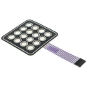APEM 16 Key Silver Membrane Keypad 4x4 Layout Polycarbonate Actuators AC3561