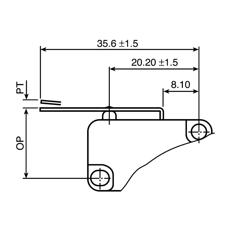 Honeywell Technologies Leaf Lever Micro Switch Quick Connect Terminal 22A 250V AC SPDT IP67 V15H22-CZ100A02