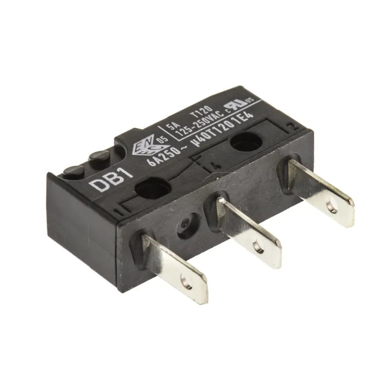 ZF Button Micro Switch with Tab Terminal 6A 250 V ac SPDT IP50 DB1C-B1AA