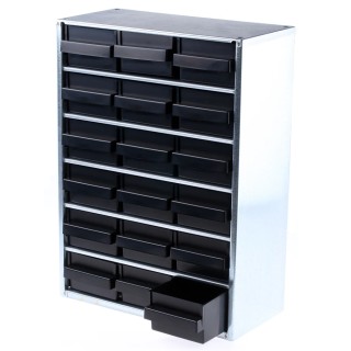 Raaco ESD Cabinet 18 Drawer, Galvanised Steel, EN 61340-5-1 Compliant, 306x417x150 mm 102544