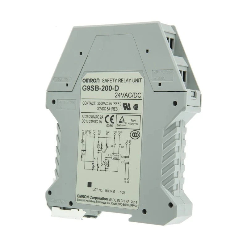 Omron 24V AC/DC Safety Relay with 2 Safety Contacts, DPST-NO, Manual Reset G9SB