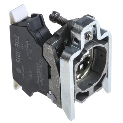 Schneider Electric Harmony XB4 Series Contact Block, 1 NO, Screw Clamp Terminals, Metal Fixing Collar ZB4BZ1015