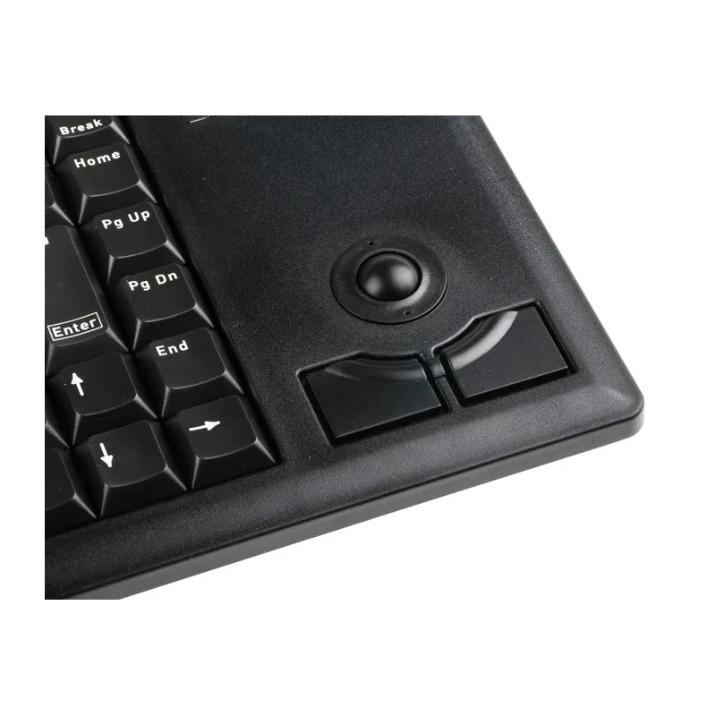 Cherry Wired USB Compact Trackball Keyboard, QWERTY (UK), Black G84-4400LUBGB-2