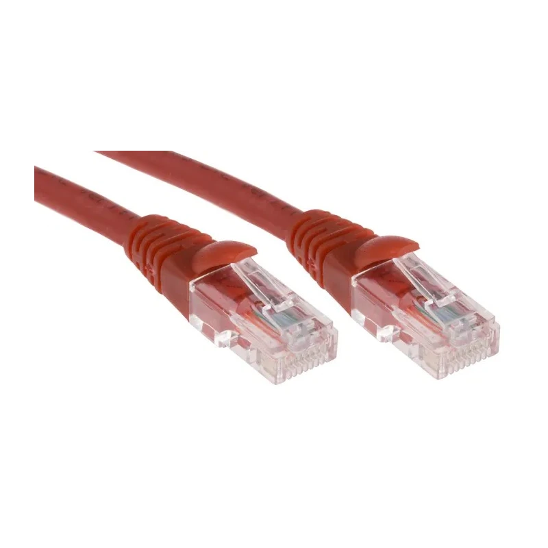 RS PRO Cat5e Ethernet Cable 1 m Red RJ45 Male to RJ45 Male U/UTP Low Smoke Zero Halogen 556-370