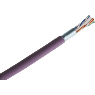 RS PRO Cat6 Ethernet Cable 305 m Purple Unterminated F/UTP Low Smoke Zero Halogen Cat6