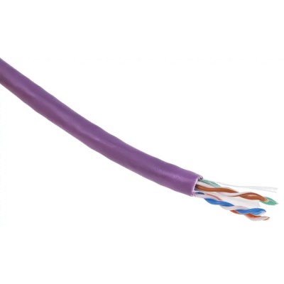 RS PRO Cat6 Ethernet Cable 305 m Purple U/UTP Low Smoke Zero Halogen Cat6