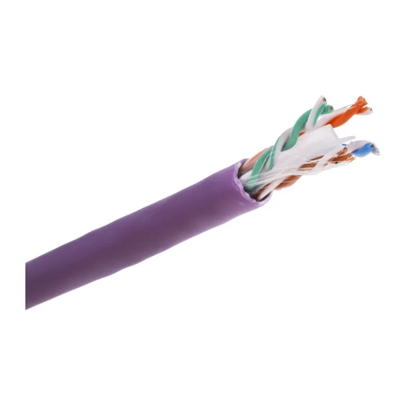 RS PRO Cat6 Ethernet Cable 305 m Purple U/UTP Low Smoke Zero Halogen Cat6