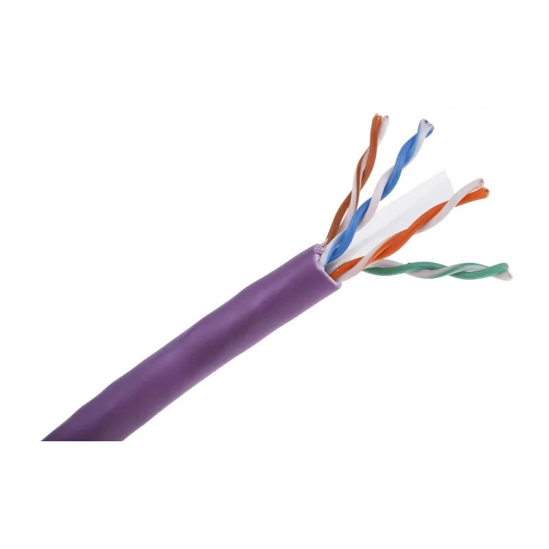 RS PRO Cat6 Ethernet Cable 305 m Purple U/UTP Low Smoke Zero Halogen Cat6