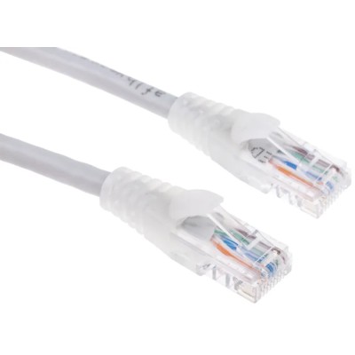 RS PRO Cat5e Ethernet Cable 1 m Grey RJ45 Male to RJ45 Male U/UTP PVC 557-032