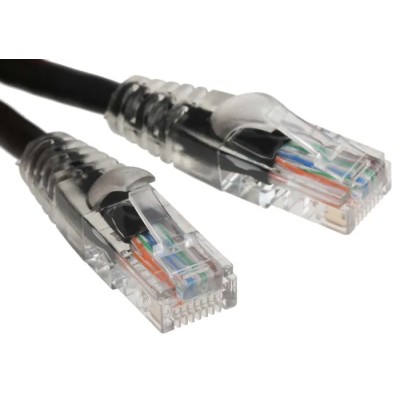RS PRO Cat5e Ethernet Cable RJ45 Male to RJ45 Male 2m Black Unshielded PVC 557-519