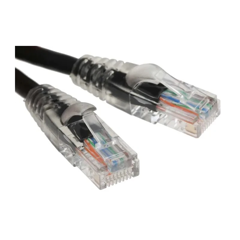 RS PRO Cat5e Ethernet Cable RJ45 Male to RJ45 Male 2m Black Unshielded PVC 557-519
