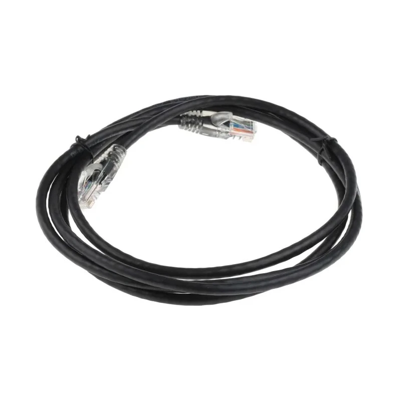 RS PRO Cat5e Ethernet Cable RJ45 Male to RJ45 Male 2m Black Unshielded PVC 557-519