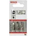 Bosch Slotted Screwdriver Bit Set 3-Piece, 1/4 in Drive Size, 5.5 mm Blade Width, 25 mm Overall Length 2607001461