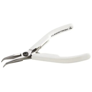 Lindstrom Long Nose Plier Bent Nose 129mm Overall Length, 29mm Jaw, Steel with Synthetic Handle 7892
