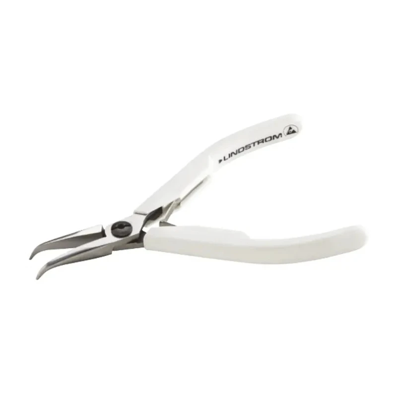 Lindstrom Long Nose Plier Bent Nose 129mm Overall Length, 29mm Jaw, Steel with Synthetic Handle 7892