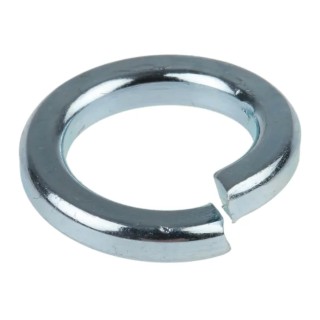 RS PRO Steel Bright Zinc Lock Washers M10 DIN 7980, External Diameter 16mm, Thickness 2.5mm 530-107