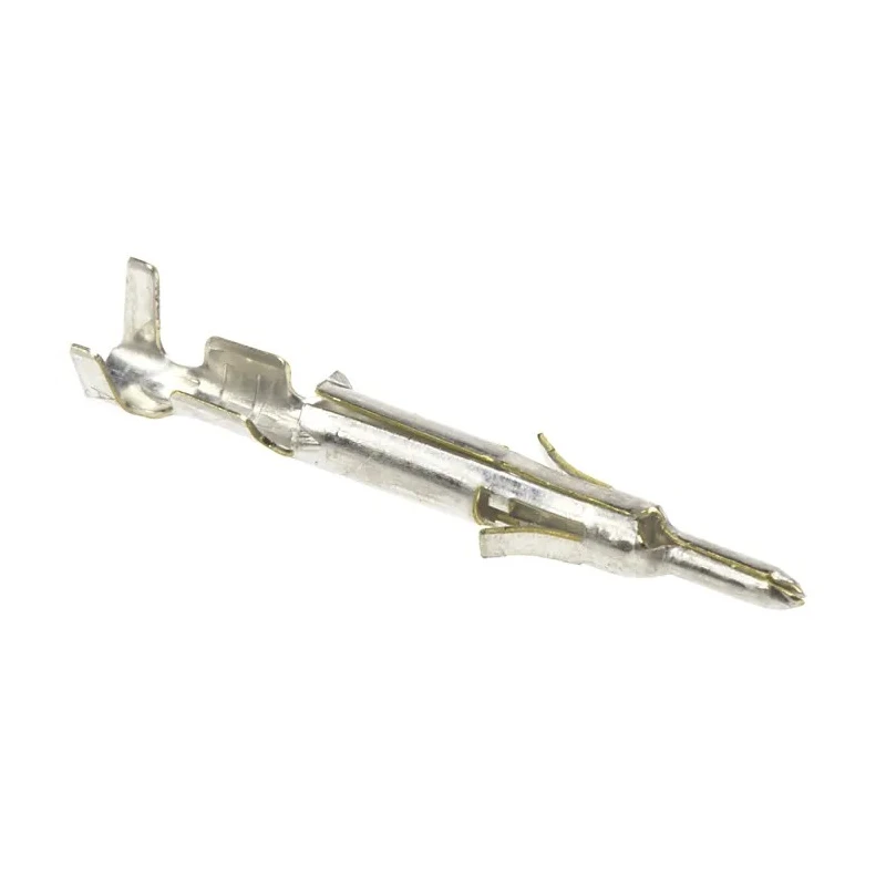 TE Connectivity Mini-Universal MATE-N-LOK Series Male Crimp Terminal for 26-22 AWG Wire, Brass Material, Tin 170363-1