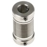 Huco Nickel Bellows Flexible Coupler, 12 mm Outside Diameter, 23 mm Length, Aluminium Hub, Screw Style 321.12.2222