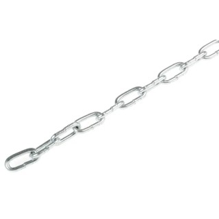 RS PRO Zinc Plated Steel Chain 10 m Length 16 mm Link Diameter Load Capacity 56 kg 752-420