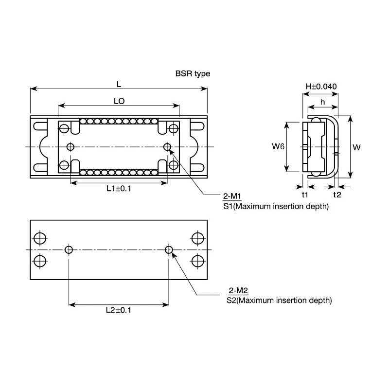 IKO Nippon Thompson Stainless Steel Linear Slide 10 mm Stroke Length BSR1530SL
