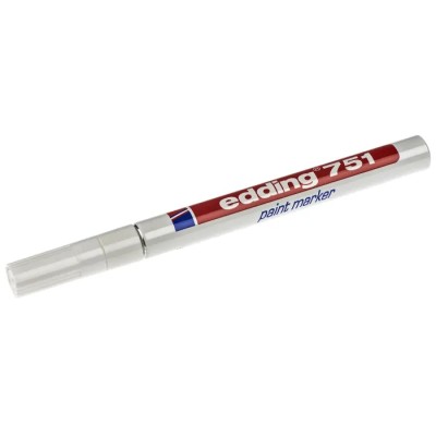 Edding White 2 mm Fine Tip Paint Marker Pen for Glass Wood Metal Plastic 751-049