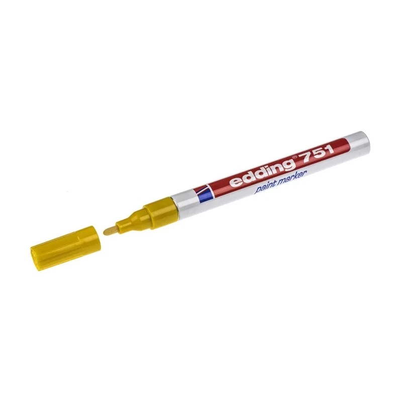 Edding Yellow 2 mm Fine Tip Paint Marker Pen for Metal, Wood, Plastic, Glass 751-005