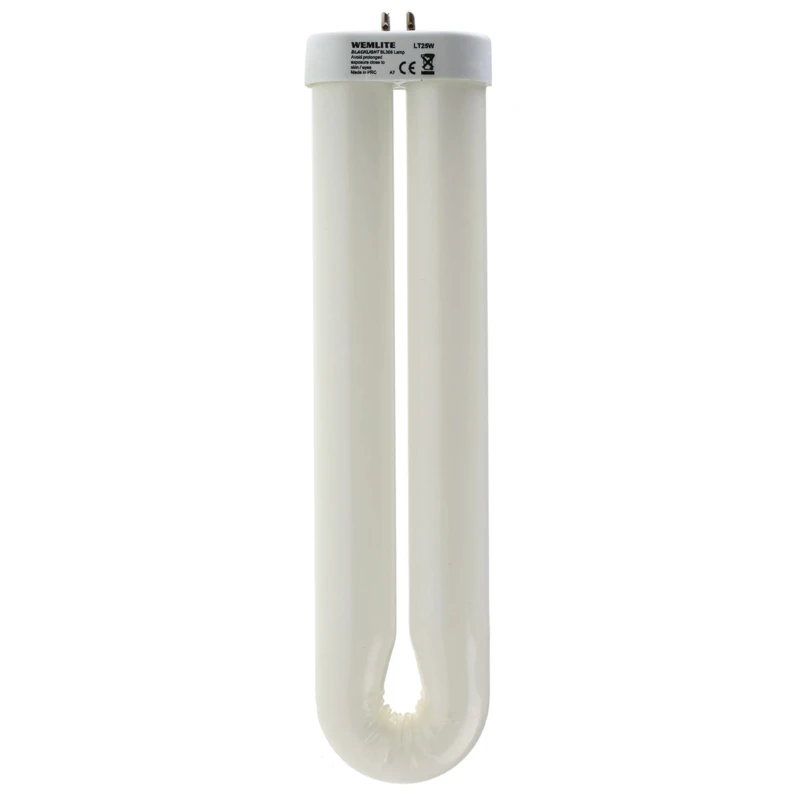 RS PRO 25 W Fly Killer Light, 9.5 in Length, 365 nm Peak Wavelength, U Bend Lamp, Shatterproof Glass 548-206