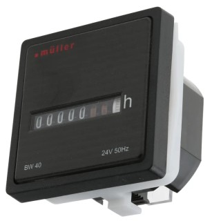 Muller 7 Digit Motor Driven Hour Meter Counter 24VAC 0.01 Hour Accuracy BW40