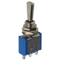 APEM Rotary Switch Panel Mount On-Off-On SPST 4A 30V dc 250V ac Brass Actuator 5637A9